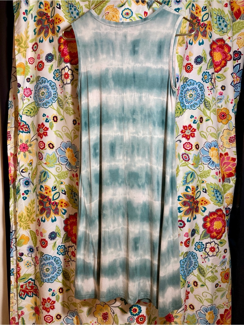 Style & Co. Blue and White Tie-Dye Mini Dress - Picture 8 of 9